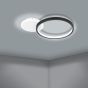 Πλαφονιέρα Οροφής Μαύρο 40,5cm LED 3000-6500Κ 2100lm Μνήμη,Tηλεχειριστήριο, Νυχτός Eglo Gafares 900421