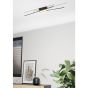 Φωτιστικό Οροφής L935xxH110mm Led 2x13w 3120lm Warm White Μαύρο-Ξύλο Eglo Panagria 900488
