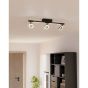 Ράγα Σποτ Τρίφωτη Μαύρη 68,5xH19,5cm Led 3000K 400lm Eglo Cardillio 900515