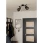 Σποτ Δίφωτη Ράγα 2xE27 L44cm Μαύρο Eglo Girona 900662