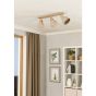 Σποτ Τρίφωτο 3xE27 L82cm Μπεζ Eglo Arrecife 900713