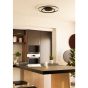 Πλαφονιέρα Οροφής Μαύρη Ø32cm LED RGBW 3000-6500K 2700lm Τηλεχειριστήριο-Εφαρμογή Eglo Calagrano Z 900728