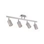 Επιτοίχιο σποτ από μέταλλο σε ασημί απόχρωση 4XGU10 D:70cm 9087-4-Silver