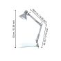Eglo Firmo Φωτιστικό Γραφείου με Σπαστό Βραχίονα και Κλιπ σε Ασημί Χρώμα 90874