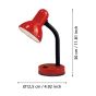 Φωτιστικό Γραφείου Κόκκινο με Εύκαμπτο Βραχίονα 1xE27 Eglo Basic 9230