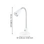 Φωτιστικό Γραφείου Λευκό-Χρωμέ Ø12,5xH32 cm 1xGU10 2,8w Warm White 250lm 220-240V,50/60Hz Eglo Fox 92872