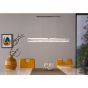 Φωτιστικό Κρεμαστό Ράγα L700xB80xH750-1300mm Dimmable Led 4x6w 2280lm 2700-5000Κ Χρωμέ-Κρύσταλλα Διάφανα Eglo Cardito 1 93625