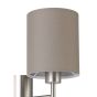 Φωτιστικό Απλίκα  1xE27 L145xA195xH305mm Νίκελ Ματ- Ύφασμα Taupe Eglο Pasteri 94925