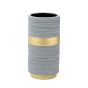 ΒΑΖΟ ΚΕΡΑΜΙΚΟ ΓΚΡΙ - ΧΡΥΣΟ 12x12x23cm Eurolamp 819-01867