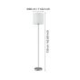 Φωτιστικό Επιδαπέδιο 1xE27 Ø280xB230xH1575mm Νίκελ Ματ-Λευκό Ύφασμα Eglο Pasteri 95164
