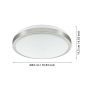 Eglo Competa Στρογγυλό Εξωτερικό LED Panel Ισχύος 24W με Θερμό Λευκό Φως 43x43εκ. 96034