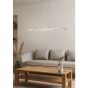 Κρεμαστό Φωτιστικό Ράγα Χρωμέ 870xH1200mm LED 3000K 2600lm Eglo Lasana 96103