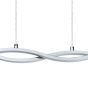 Κρεμαστό Φωτιστικό Ράγα Χρωμέ 870xH1200mm LED 3000K 2600lm Eglo Lasana 96103