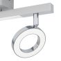 Ράγα Σποτ Δίφωτη Ασημί 390xH8,5cm Led 3000K 440lm Eglo Cardillio 96179