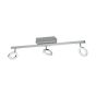 Ράγα Σποτ Τρίφωτη Ασημί 68,5xH19,5cm Led 3000K 400lm Eglo Cardillio 96181