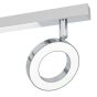 Ράγα Σποτ Τρίφωτη Ασημί 68,5xH19,5cm Led 3000K 400lm Eglo Cardillio 96181