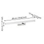 Φωτιστικό Απλίκα Μπάνιου IP44 L600xH50mm Led 11,5w 1350lm 4000K Χρωμέ Eglo Vadumi 97082