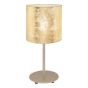 Λαμπατέρ Επιτραπέζιο  Ύψος 40 εκ.  Χρυσό -Σαμπανί Υφασμάτινο Αμπαζούρ Eglo Viserbella 97646