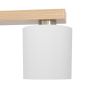 Φωτιστικό Κρεμαστό Πεντάφωτο L1210xB150x1100mm 5xΕ27 Λευκό-Ξύλο Eglo Castralvo 98591