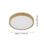 Πλαφονιέρα Οροφής 44cm LED Panel 33,5W 3000K 3600lm Eglo Musurita 98602