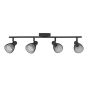Eglo Carovigno Σποτ με 4 Φώτα και Ντουί E14 σε Μαύρο Χρώμα 98623