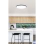 Πλαφόν Οροφής Μαύρο Ø60cm Led 36w 2700-6500K 3900lm Τηλεχειριστήριο Eglo Zubieta-A 98896