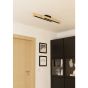 Φωτιστικό Οροφής L940xA75xH115mm Led 2x10w 2600lm Warm White Μαύρο-Ξύλο Eglo Camacho 99292
