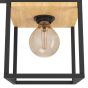 Φωτιστικό Οροφής Τρίφωτο L860xΒ180xH240mm 3xΕ27 Μαύρο-Ξύλο Eglo Libertad 99856