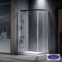 Καμπίνα ντουζιέρας Γωνιακής Εισόδου Corner Entry 100x110 (97-99 x 107-109 εκ.), Devon Flow Clean Glass Chrome CF100110C-100