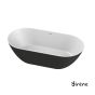 CUSCO ΜΠΑΝΙΕΡΑ FREESTD 165x85 SIRENE BLACK MATT ΕΞΩ/WHITE MATT ΜΕΣΑ CUS16585-401301