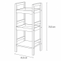 Ραφιέρα Μπάνιου από Bamboo & MDF με 3 Ράφια Natural/White MRShome  DF-0090000