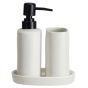 Σετ Μπάνιου Stoneware 3 Τεμαχίων White MRShome  DF-0094001