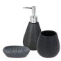 Σετ Μπάνιου 3 Τεμαχίων από Δολομίτη Anthracite MRShome  DF-0099002