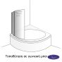 ΔΙΠΤΥΧΟ ΜΠΑΝΙΕΡΑΣ ΚΥΡΤΟ 120εκ PRIMUS-PLUS DEVON CLEAR DGC1200T-100