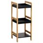 Ραφιέρα 3 θέσεων Bamboo/MDF Μπεζ/Μαύρη 33x33x80cm MRShome DS-1145000