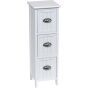 Συρταριέρα MDF με 3 Συρτάρια Λευκή 25x25x77cm MRShome DS-1255000