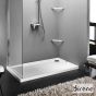 Ντουζιέρα Ακρυλική Παραλληλόγραμμη 160x80 extra-flat Φ90 Sirene White E16080-300