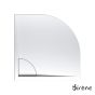 Ντουζιέρα Ημικυκλική Ακρυλική 90x90 Flow Φ90 Sirene White FQ9090-300