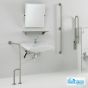 Μπάρα Τοίχου - Δαπέδου 80x87,7 AMEA Inox Matt G56-JCS-38