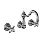 Horus Montmartre Classic Collection - Wall Mounted 3 Hole Basin Set for Splashback Basin with Waste, No Plug - Chrome 07.272-CH