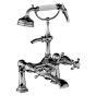 Horus Montmartre Classic Collection - Complete Deck Bath / Shower Mixer / Medium Height Cradle - Polished Nickel 07.435-NB