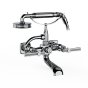 Horus Zéphyr Classic Collection - Complete Wall Bath / Shower Mixer - Satin Brass 17.414-LS