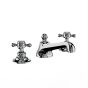 Horus Ascott Classic Collection - 3 Hole Basin Set Small Spout with Pop-up Waste, Flexible Hoses - Polished Nickel 20.260-NB