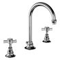 Horus Coventry Classic Collection - 3 Hole Basin Set with Pop-up Waste, Flexible Hoses - Chrome 28.261-CH