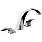 Horus Nouvelle Vague “part of Contemporary Collection - 3 Hole Basin Set with Pop-up Waste - Black Chrome 40.260-NC