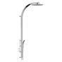 Horus Nouvelle Vague “part of Contemporary Collection - Wall Shower Panel Thermostatic Mixing Valve for Wall Shower with Stainless Steel Shower Head - Black Chrome 40.550-NC
