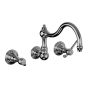 Horus Montmartre Classic Collection - Concealed 3 Hole Wall Mounted Kitchen Mixer / No Waste - Polished Nickel 50.164-NB