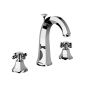 Horus Ascott Classic Collection - 3 Hole Basin Set High Spout with Pop-up Waste, Flexible Hoses. - Polished Nickel 62.261-NB