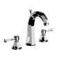 Horus Ascott Classic Collection - 3 Hole Bassin Set High Spout with Pop-up Waste, Flexible Hoses - Chrome 65.261-CH
