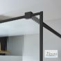 IWIS WALK-IN 87-89 H.200 FLUTED CLEAN-GLASS BLACK MATT IW90FC-400